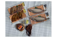 B4131 タコの味噌漬けと柳カレイ・干しタコ・アンコウの一夜干しセット2