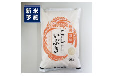 【新米受付・令和7年産米】 こしいぶき 白米5kg（5kg×1） 新潟県村上市岩船産　1067101N