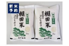 【新米受付・令和7年産米】新潟県村上市岩船産　棚田米コシヒカリ4kg(2㎏×2袋) 1067084N