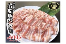 新潟県村上市産「岩船豚」　豚バラ肉スライス　600g（300g×2パック）1101002