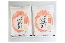 【令和7年産米】 こしいぶき 白米4kg（2kg×2） 新潟県村上市岩船産　1067100