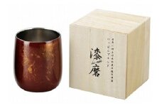 漆磨(シーマ) 赤漆仕上げロックカップダルマ(桐箱付) FC018044
