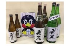 越乃飛燕(上撰・純米・辛口)と「つば九郎焼酎」セット FC060040