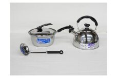 ニューロイヤル 片手鍋18cm & エクセレント 笛吹きケトル2.5L セット FC012150