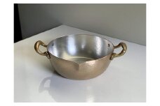 「富貴堂」銅両手鍋21cm 口付き(金色) FC195003