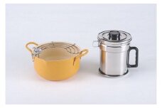鉄製揚げ鍋 & ステンレス製オイルポット(活性炭入り)セット FC016082
