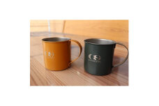 Outdoor scene 18-8ステンレス シングルマグ ペア 300ml モスグリーン & イエロー FCSF008002
