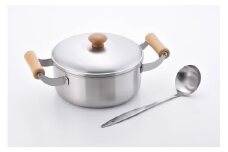 CS-035 千歳 ステンレス製両手鍋20cm ツール付 FC015241