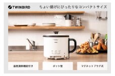 ツインバード コンパクトフライヤー ( EP-4694PW パールホワイト ) 電気フライヤー 家電