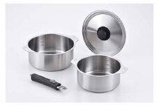 EM-029 燕三 IH対応ハンドル着脱式鍋18cm・20cmセット FC023039