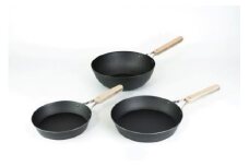 TMB-2358 enzo 鉄フライパン20cm & 24cm & 中華鍋26cm セット FC055003