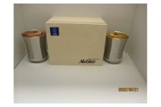 ロックタンブラー270ml (2重構造) 内面メッキ24金仕上げ1個・内面メッキピンクゴールド仕上げ1個 FC030157