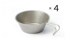 【TOKYO CRAFTS】チタンシェラカップ 4点セット【 東京クラフト キャンプ用品 キャンプ道具 キャンプ アウトドア 】 FC027004