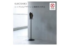 【KUROSHIRO｜abekin】スリムテーブル ABSS-B-17 (丸形・黒) FC022071