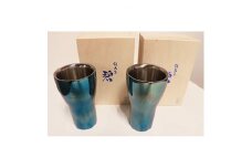 碧 銀古美 18-8ステンレス W構造タンブラー(くびれ) 300ml × 2 FCSF041001