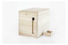 MOKUMARU 中がみえる桐製米びつ10kg (一合枡付) FC050071