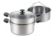 ナジ・ラ・ロッカ ステンレス 二段蒸し器25cm (カゴ付) FC025072