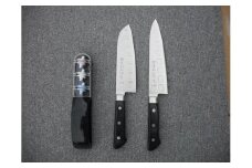 越後玉三郎作 包丁2点(万能包丁16cm･牛刀包丁18cm) & M151シャープナーセット FC040067