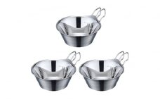 [TSBBQ] ステンレスシェラカップ320 3個セット【 キャンプ用品 アウトドア用品 燕三条製 バーベキュー デイキャンプ 】 FC017039