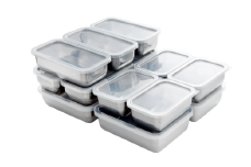 お料理はかどる 蓋付き角バット バラエティ12点セット (1/1×1個、1/2×2個、1/3×3個、1/4×4個、1/2スリム×2個 角バット計12点セット)【 ステンレスバット 燕三条製 キッチングッズ 調理器具 キッチンツール 蓋つき 】 FC043013