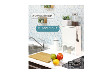 白いスパイスラック・ポット3杯【YGK-753】【 調味料入れ スパイスケース キッチンラック キッチン収納  キッチン用品 燕三条製 [川口工器] 】 FC032008