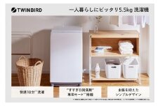 ツインバード 全自動電気洗濯機 5.5kg (WM-ED55W)【 新生活 一人暮らし 】