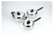 〈宮﨑製作所〉 Miyaco Japan 片手鍋2点 & 両手鍋1点 3点セット (MJ-100G) FC030008