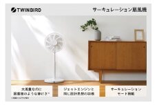ツインバード サーキュレーション扇風機 (EF-E952W)【 空気循環・換気に便利なサーキュレーションモード搭載 】