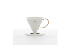 グローカルスタンダードプロダクツ TSUBAME RATTAN Dripper 2.0サイズ (ホワイト) FC015364【 GLOCAL STANDARD PRODUCTS ツバメラタン コーヒー ドリッパー ハンドドリップ ステンレス 琺瑯 ホーロー 日本製 新潟県 燕市 燕三条 】