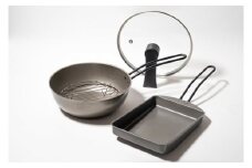 ナノエンボス マルチパン20cm蓋・網セット & ナノエンボス 玉子焼きパン FC038010