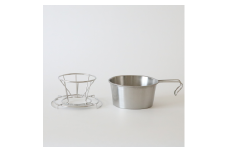 グローカルスタンダードプロダクツ TSUBAME / Wire Dripper & Sierra Cup 480ml SET  (ワイヤードリッパー＆シェラカップ480ml セット )/ シルバー 【 ステンレス ドリッパー ワイヤードリッパー シェラカップ 珈琲 洗いやすい 新潟県 燕市 燕三条 GLOCAL STANDARD PRODUCTS 】 FC017080