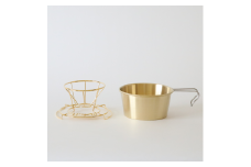 グローカルスタンダードプロダクツ TSUBAME / Wire Dripper & Sierra Cup 480ml SET  (ワイヤードリッパー＆シェラカップ480ml セット )/ ゴールド 【 ステンレス ドリッパー ワイヤードリッパー シェラカップ 珈琲 洗いやすい 新潟県 燕市 燕三条 GLOCAL STANDARD 】 FC023031