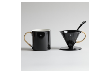 グローカルスタンダードプロダクツ TSUBAME RATTAN / Coffee Dripper & Mug セット / ブラック FC027021 【 GLOCAL STANDARD PRODUCTS ドリッパー マグカップ コーヒー 日本製 新潟県 燕市 燕三条 】