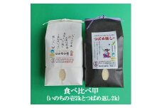 【令和7年産】食べ比べ甲 (いのちの壱白米2kgとつばめ返し白米2kg) FC019033