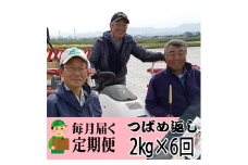 【令和7年産】おかずのいらないコシヒカリ「つばめ返し2kg」白米6か月定期便(月イチで計6回) FC054003