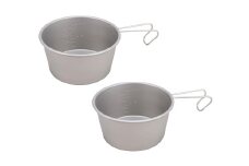 チタンシェラカップ480ml × 2個 【アウトドア食器 キャンプ用食器 BBQ】 FC015397