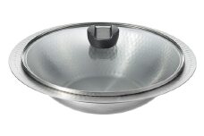 MB-2840 彩食庵 ガラス蓋付IH対応よせしゃぶ鍋26cm FC013099
