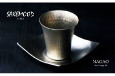 こぼれ酒セット サケムード(SAKEMOOD) 65ml 【チタン おちょこ 酒グラス 受け皿付】 FC013101