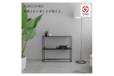 【KUROSHIRO】コンソールテーブルABSS-B-50 (黒) FC060038