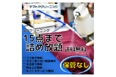 宅配クリーニング　15点コース（保管なし）　シミ抜き・ボタン修理・毛玉取り付き！