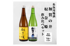 糸魚川地酒『奴奈姫』『加賀の井』純米吟醸飲み比べセット（720ml×2本）