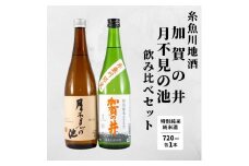新潟の地酒飲み比べ『月不見の池』『加賀の井』純米酒（720ml×2本）