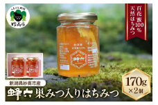 蜂六　巣みつ入りはちみつ170g×2個【新潟県妙高市】