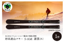 妙高連山スキー S-AM　L163cm 漆黒(BL) ウインタースポーツ スポーツ アウトドア 中級者 上級者 GRIP WALK スキー用品 スキー板 大人用 大人 新潟県 妙高市