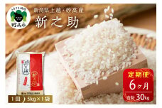 【2025年12月上旬より発送】新潟県上越・妙高産新之助5kg×6回(計30kg)