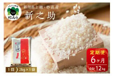 【2025年10月下旬発送】【定期便】令和7年産新潟県上越・妙高産新之助2kg×6回（計12kg）