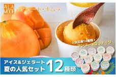 アラモード・キムラ【夏の人気セット】アイス＆ジェラート 12個×146ml 食べ比べ 詰め合わせ セット スイーツ 新潟県 五泉市（有）アラモード・キムラ 〈大好評〉