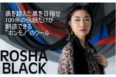 【絽紗】はじめてのROSHA-BLACK シルク100% 黒の中の黒 漆黒ストール 新潟県 五泉市 株式会社 横正機業場
