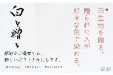 【絽紗】白を贈る－This is JAPAN ジオメトリック市松模様のグラデーションストール 新潟県 五泉市 株式会社 横正機業場