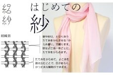  【絽紗】はじめての紗 シルク100% さわやか色無地ストール （ホワイト） 新潟県 五泉市 株式会社 横正機業場
